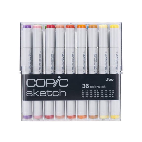 Copic Sketch Marker Set, 36-Piece Basic Set, V2
