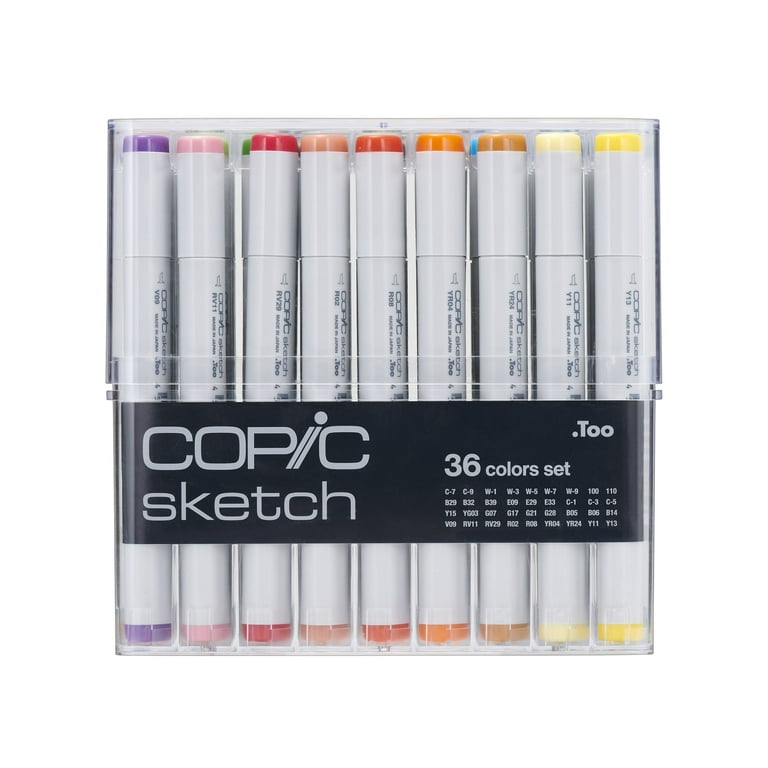 Copic Sketch Marker Set, 36-Piece Basic Set, V2 - Walmart.com