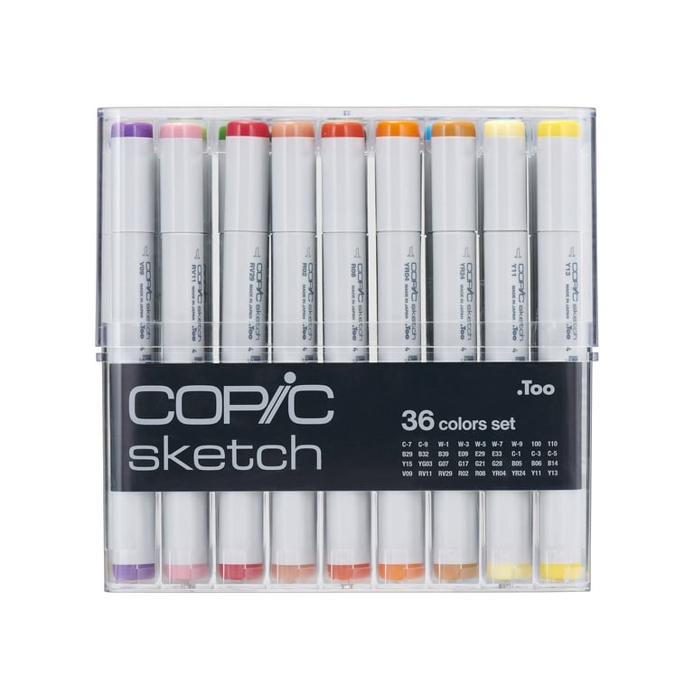 Copic Sketch Marker Set, 36-Piece Basic Set, V2