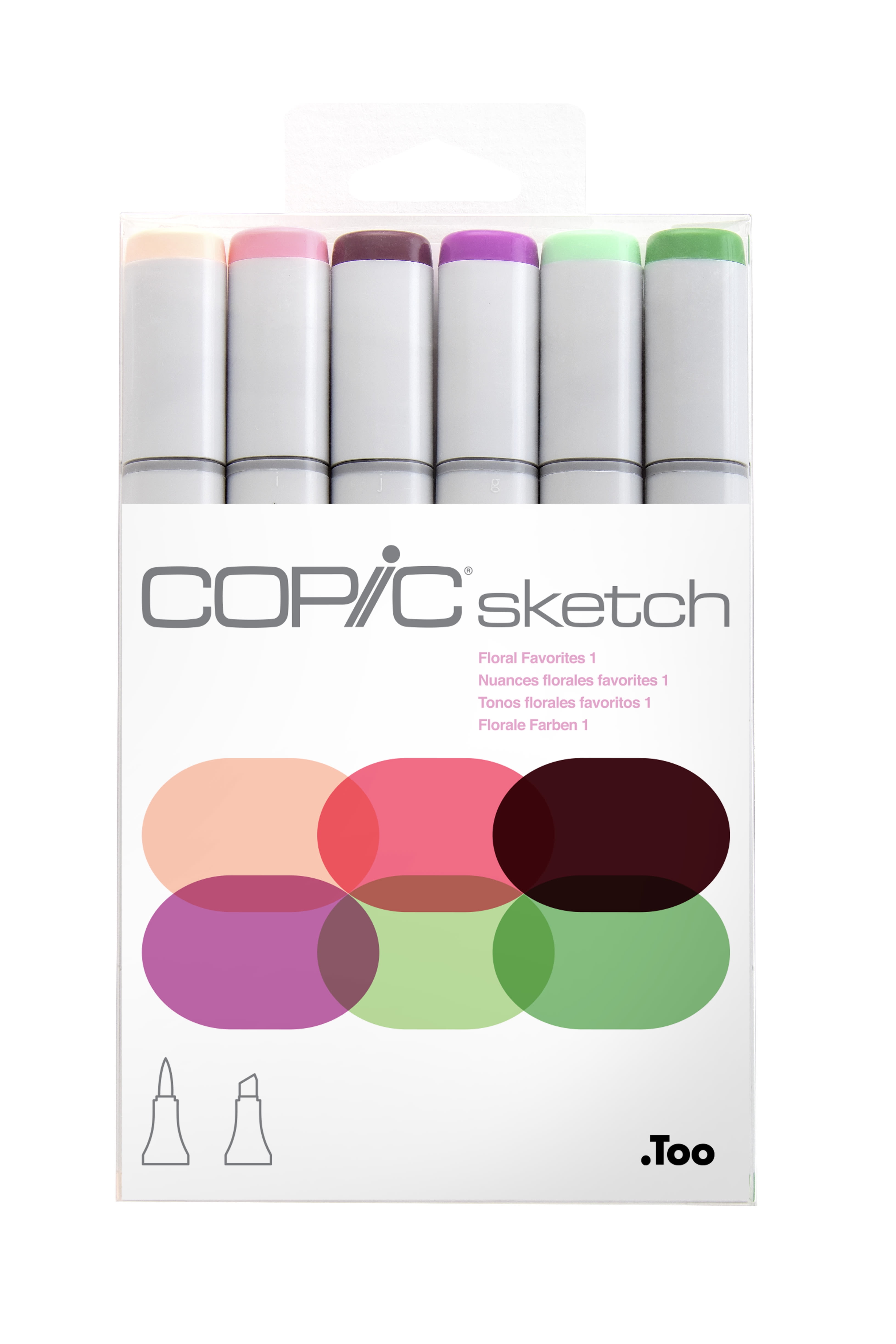 COPIC Sketch Marker Set, Blending Basics, (6-Colors) 040100 - The