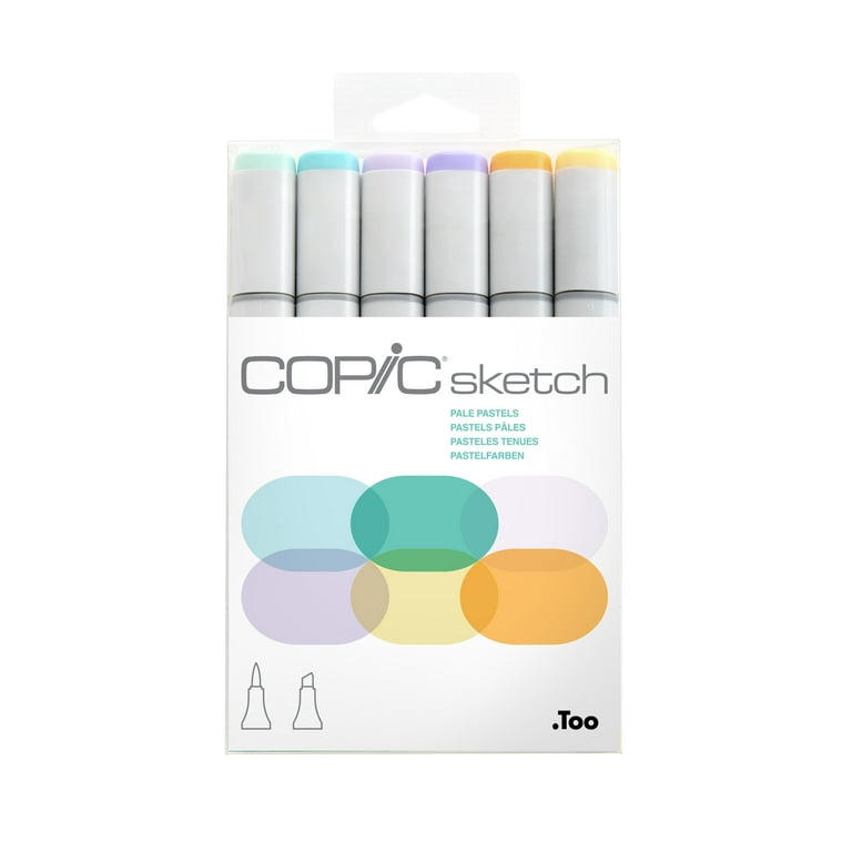 Copic Sketch Marker Set, 6-Colors, Pale Pastels - Walmart.com