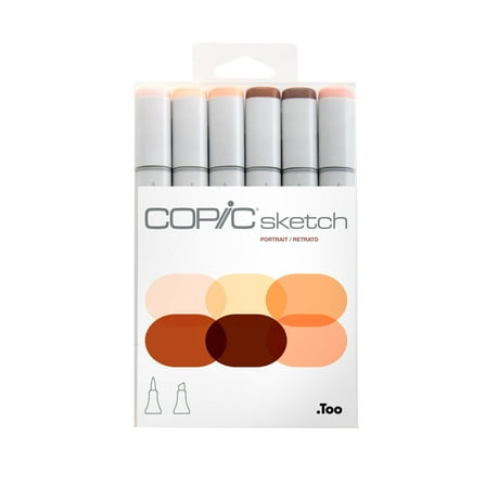 Copic Sketch Marker Set, 6-Colors, Portrait