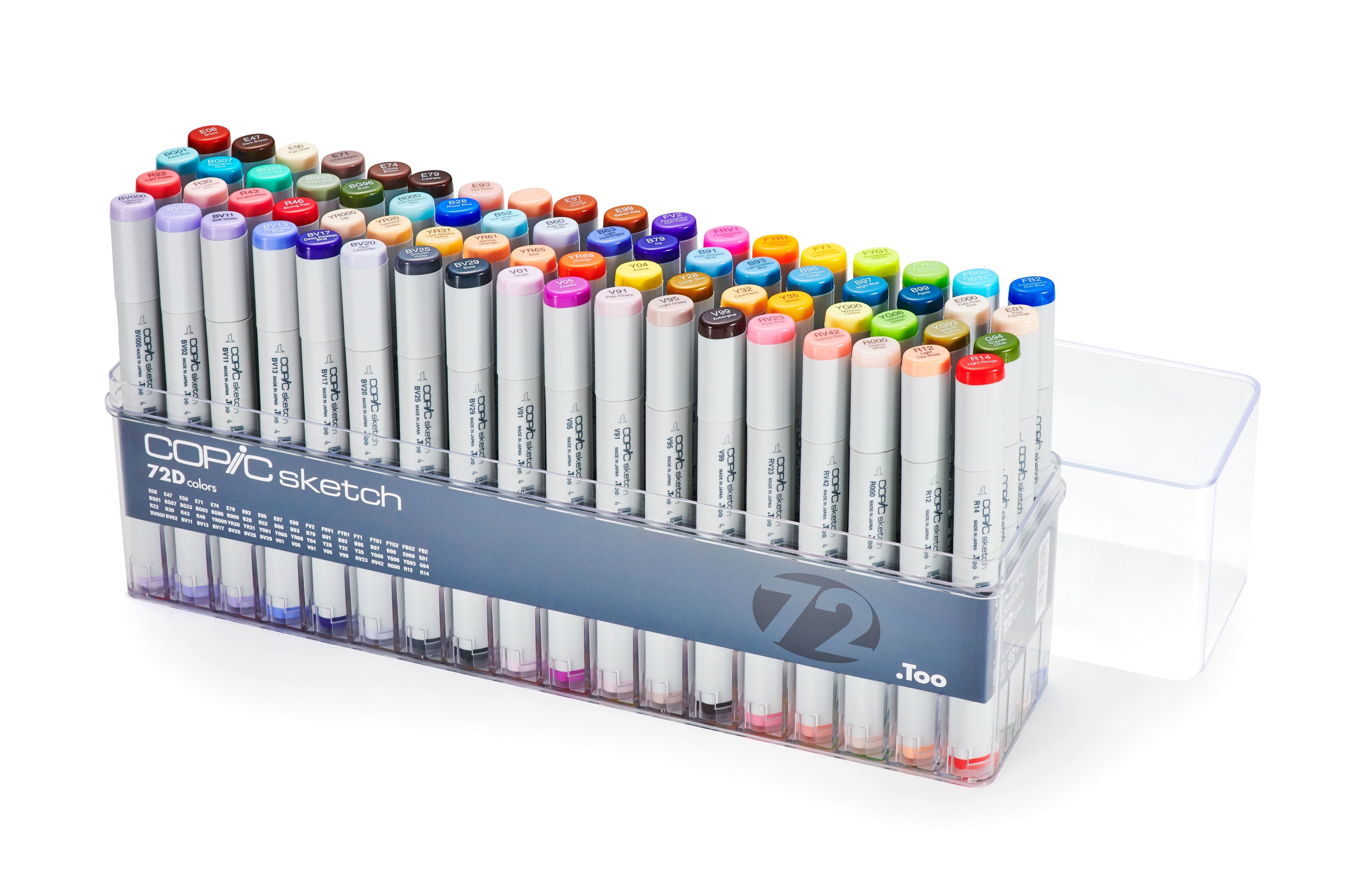 JP Copic Sketch Markers 12/24/36/72 color,fast drying,non-toxic  markers,Durable polyester nibs,Available in several color sets