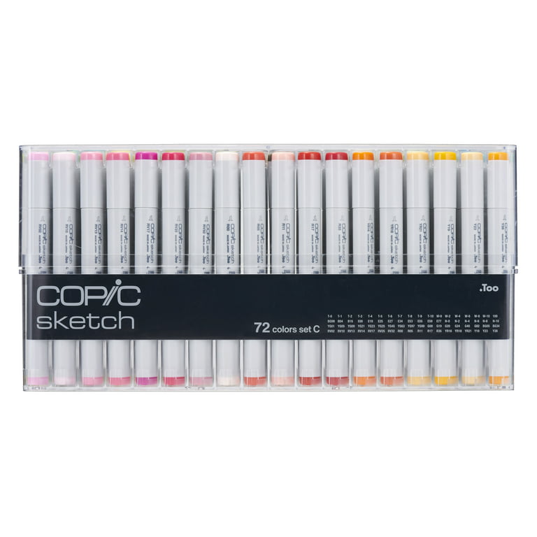 Copic Marker 72 Piece Sketch Set A (Twin Tipped) - Artist Markers