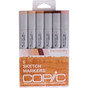 Copic Sketch Markers, Skin Tones 1, 6 Count