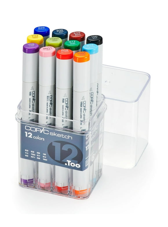 Copic Sketch Set, 12-Colors, Basic, Art Markers
