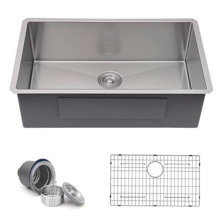 CopooLife 32-Inch Undermount Stainless Steel Single Bowl Kitchen Sink