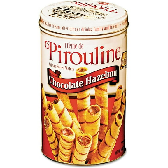Coporation 05051 Chocolate-Hazelnut Pirouline Rolled Wafers (14 oz) - Perfect for Parties, Ice Cream, Coffee