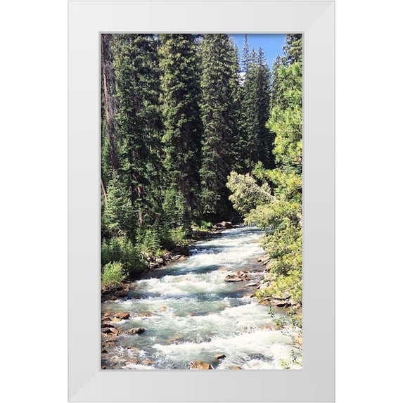 Coppel, Anna 21x32 White Modern Wood Framed Museum Art Print Titled - Mountain River