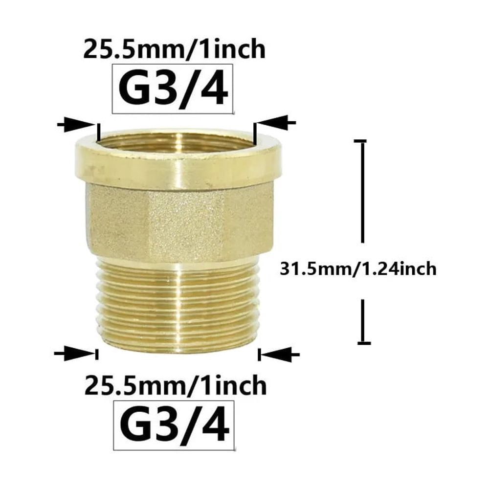 Copper 1/2" 3/4" 1" Thread Connector Fittings Water Pipe Reducer ...