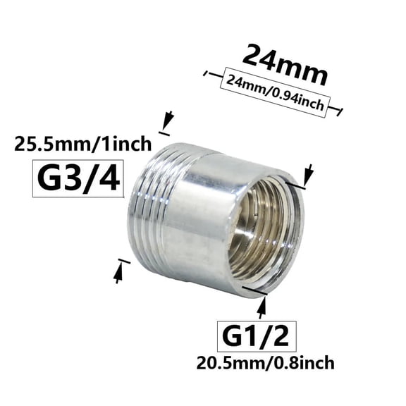 Copper 1/2" 3/4" 1" Thread Connector Fittings Water Pipe Reducer Connector Transitional Hose Repair Coupling