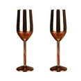 thumbnail image 1 of Copper 2-Piece Cross-Border Light Luxury Bar Stainless Steel High-Foot Champagne Glass Restaurant Metal Nordic High-End Wine Cocktail Glass, 1 of 8