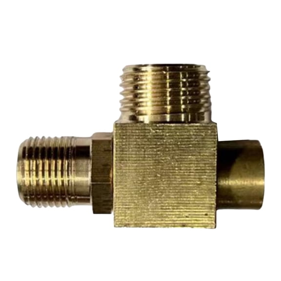 Copper 3 Port Threaded Tube Connector Air Compressor Check Valves with Unloader Function for Air pumps Pressure Regulation