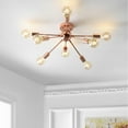 thumbnail image 1 of JONATHAN Y Copper 30.5" 8-Light Sputnik Metal LED Flush-Mount, Copper, 1 of 9