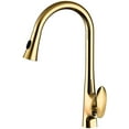 Copper 360 °Swivel Kitchen Faucet with Pull Out Sprayer,Modern Single