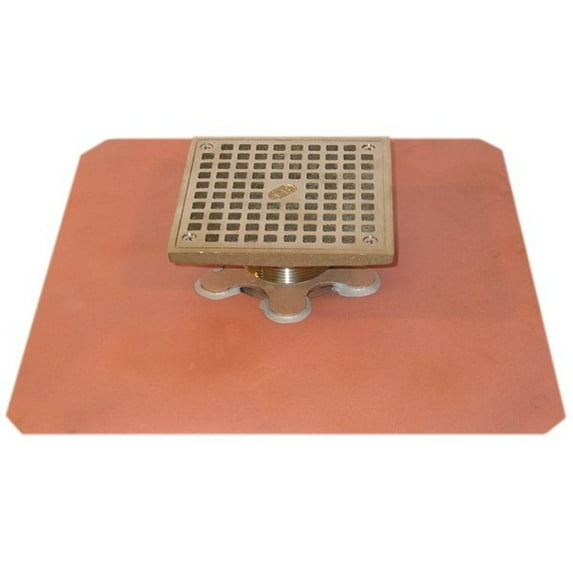 Copper Adjustable Tile Concrete Deck Drain