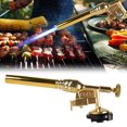 thumbnail image 1 of Copper Alloy Butane Torch Head - Adjustable Flame Kitchen Torch, Handheld Blow Lighter for Culinary, BBQ, Baking, Cooking, Creme, Soldering, Gold-912, 1 of 7