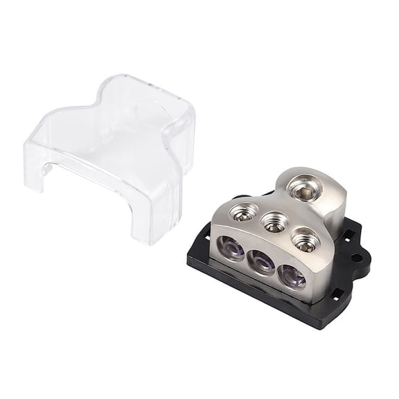 Copper Alloy Car Power Distributor Block 1 in 4 out for Car Audio Systems Spare Distributor Block