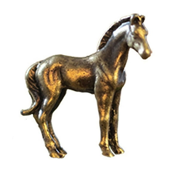 Copper Alloy Horse Animal Micro Carved Crafted With Fine Details Exquisite Small Ornament, Alloy Material Long-Lasting Durable Practical Feng Shui Statue, Perfect