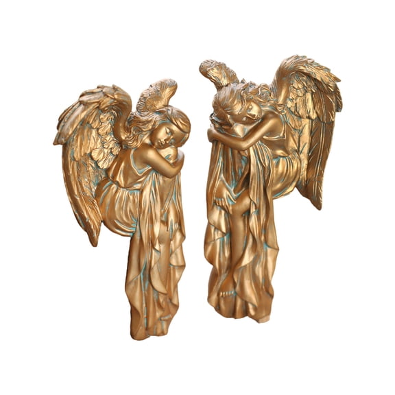 Copper Angel Door Frame Decor Left & Right Corner Wall Statue, Living Room, Bedroom & Office Accessories(RL 1 Pair)