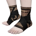 thumbnail image 1 of Copper Ankle Compression Sleeves (2-Pack) – Strap Support for Pickleball, Tennis & Achilles Tendonitis XL, 1 of 6