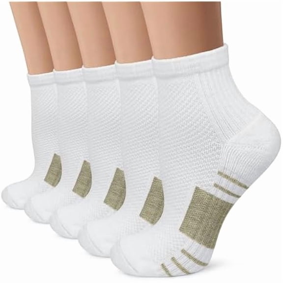 Copper Ankle Compression Socks - Low Cut Arch Support Socks for Men & Women, Running, Nurses, Plantar Fasciitis Socks