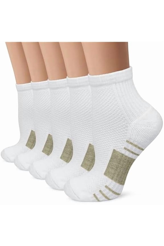 Copper Ankle Compression Socks - Low Cut Arch Support Socks for Men & Women, Running, Nurses, Plantar Fasciitis Socks