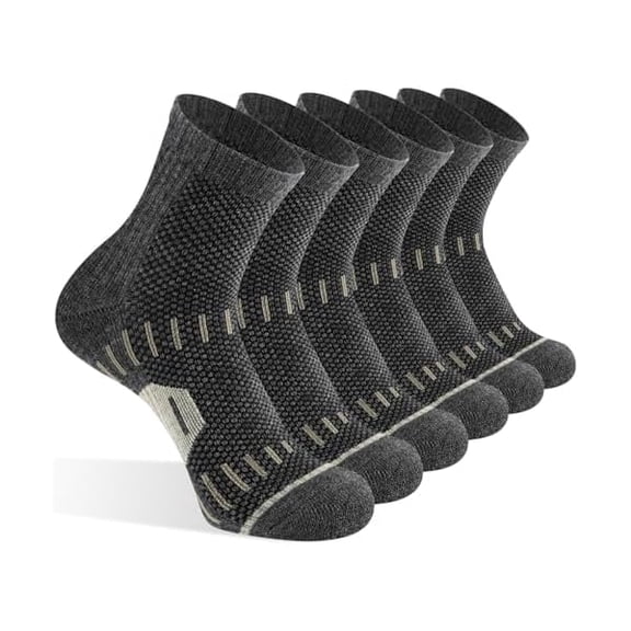 Copper Ankle Compression Socks for Men and Women(6 pairs), Breathable Arch Support Short Running Socks
