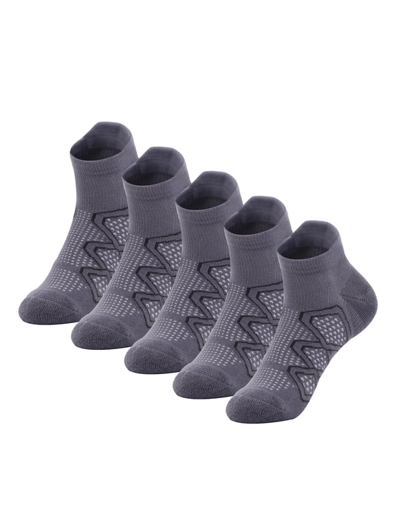 Copper Athletic Sport Socks 5 Pairs Low Cut Loafer Casual Socks for Men & Women