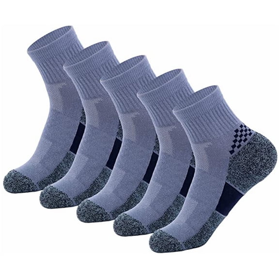Copper Athletic Sport Socks 5 Pairs Low Cut Loafer Casual Socks for Men & Women