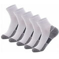 thumbnail image 1 of Copper Athletic Sport Socks 5 Pairs Low Cut Loafer Casual Socks for Men & Women, 1 of 6