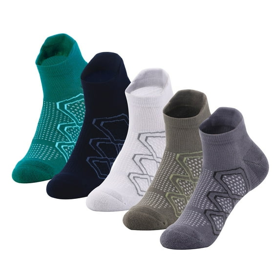 Copper Athletic Sport Socks 5 Pairs Low Cut Loafer Casual Socks for Men & Women