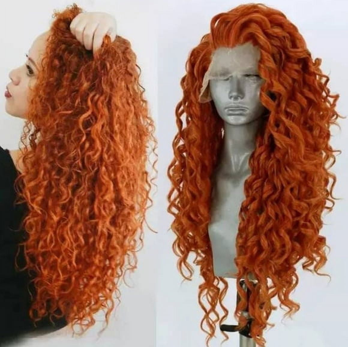 Copper Auburn Lace Front Wig Human Hair Blend