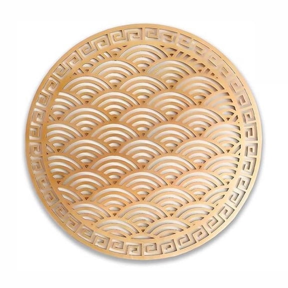 Copper Bath Water Purifier, Usupdd Natural Copper Bath Tray 1mm Thick Patina Protection, Bird Bath Purification Oscillator for Garden Backyard Pond with Rustic Finish
