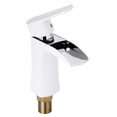 thumbnail image 1 of Copper Bathroom Basin Hot and Cold Waterfall Faucet Temperature Control Water Tap (EU G3/4"), 1 of 8