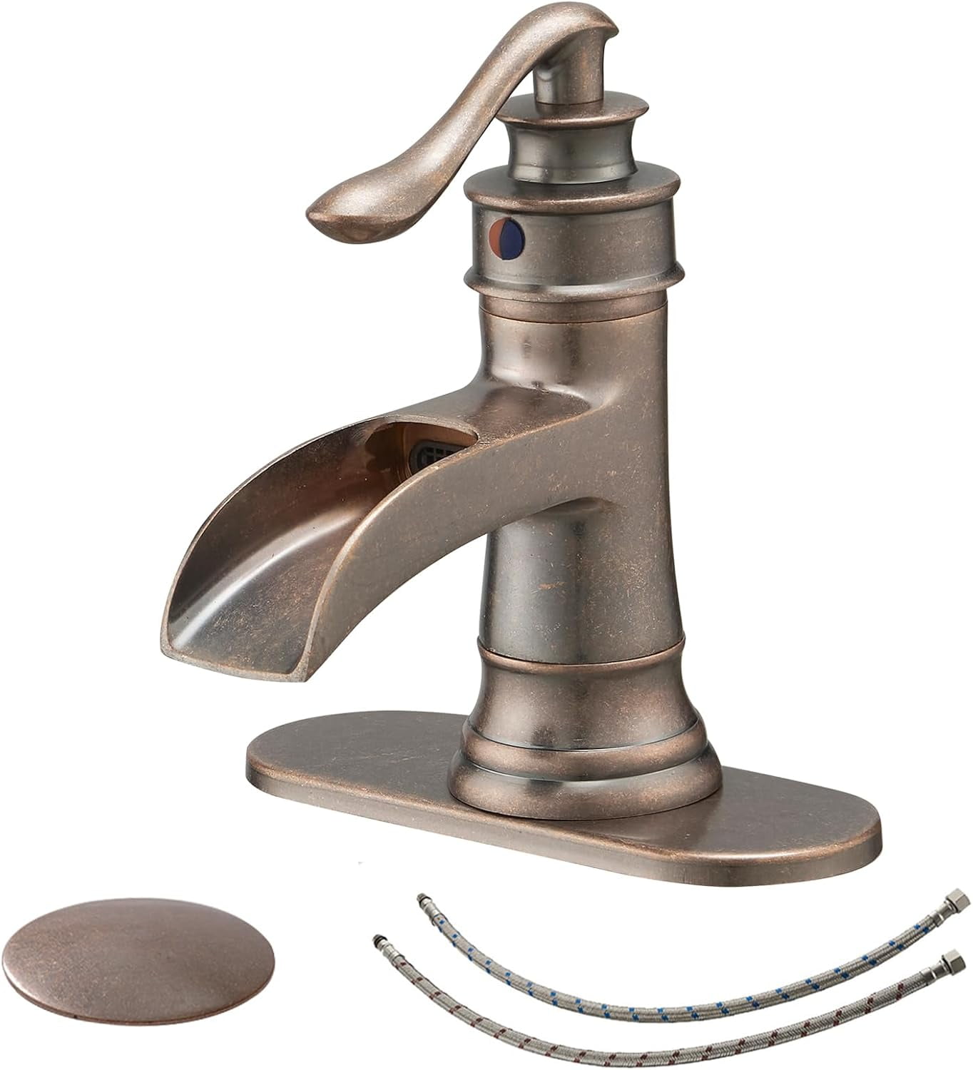 Copper Bathroom Faucet Antique Brass Sink Vanity Basin Single Handle