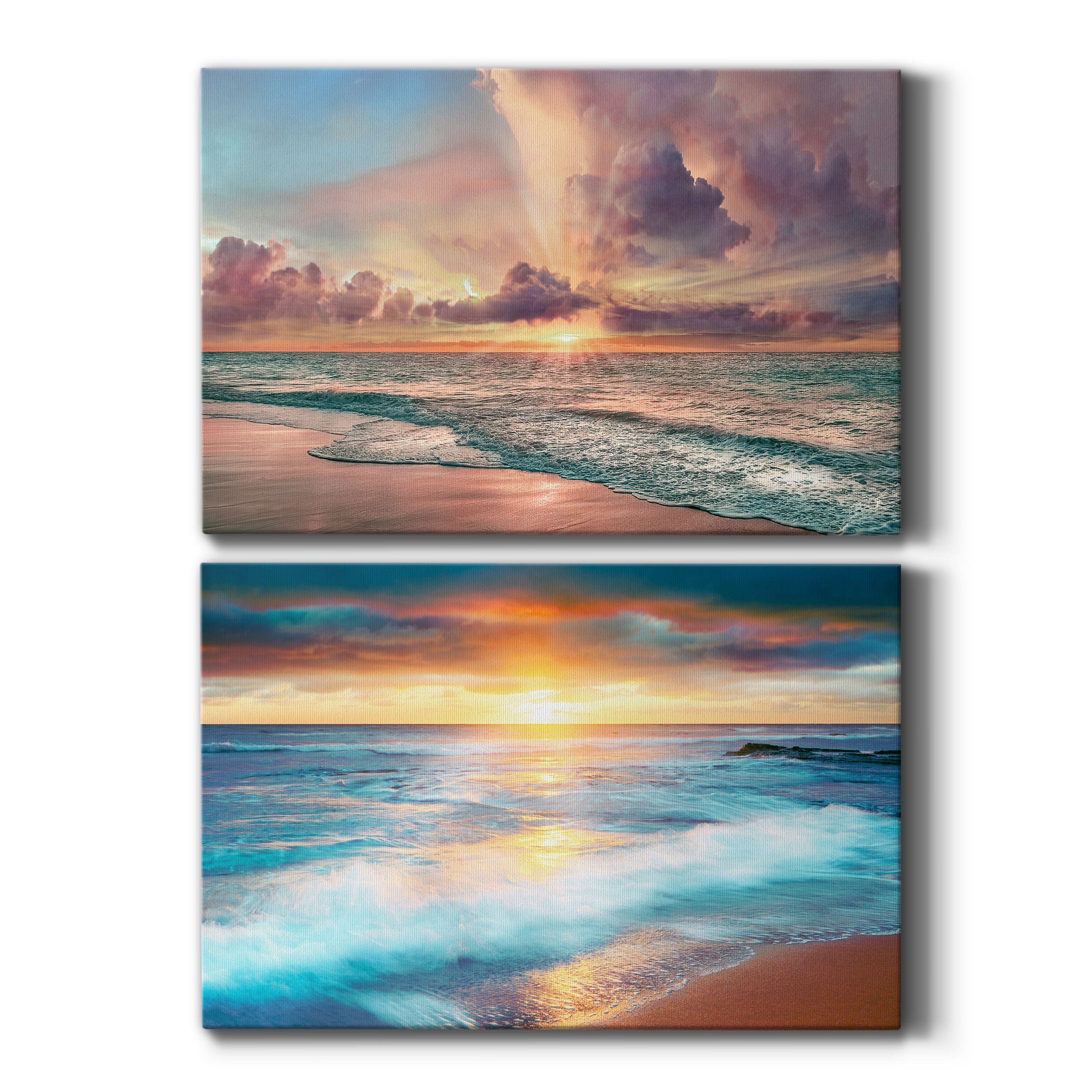 Copper Beach Premium Gallery Wrapped Canvas - Ready to Hang - Set of 2 - 12 x 18 Each