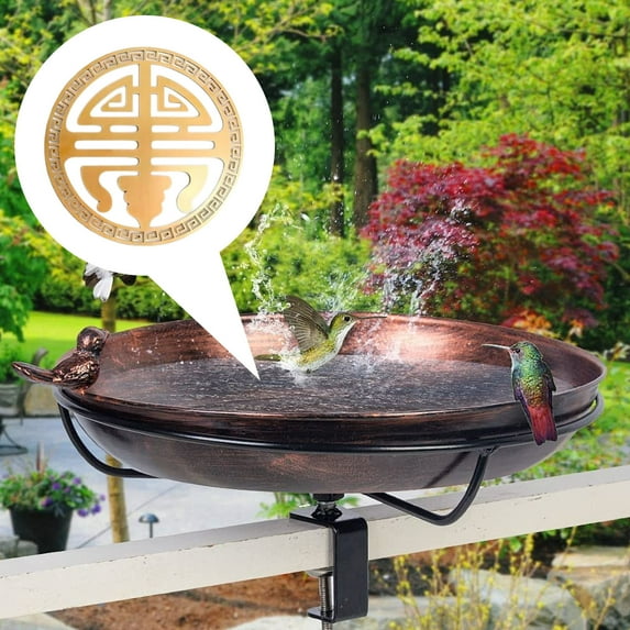Copper Bird Bath Purification Disk - Natural Water Cleaner for Bird Baths | Chemical-Free Algae Prevention | 1mm Thick Copper Sheet, Weather-Resistant/Easy to Clean & Maintain