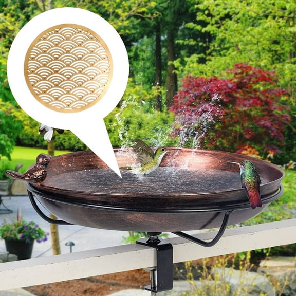 Copper Bird Bath Purification Disk - Natural Water Cleaner for Bird Baths | Chemical-Free Algae Prevention | 1mm Thick Copper Sheet, Weather-Resistant/Easy to Clean & Maintain