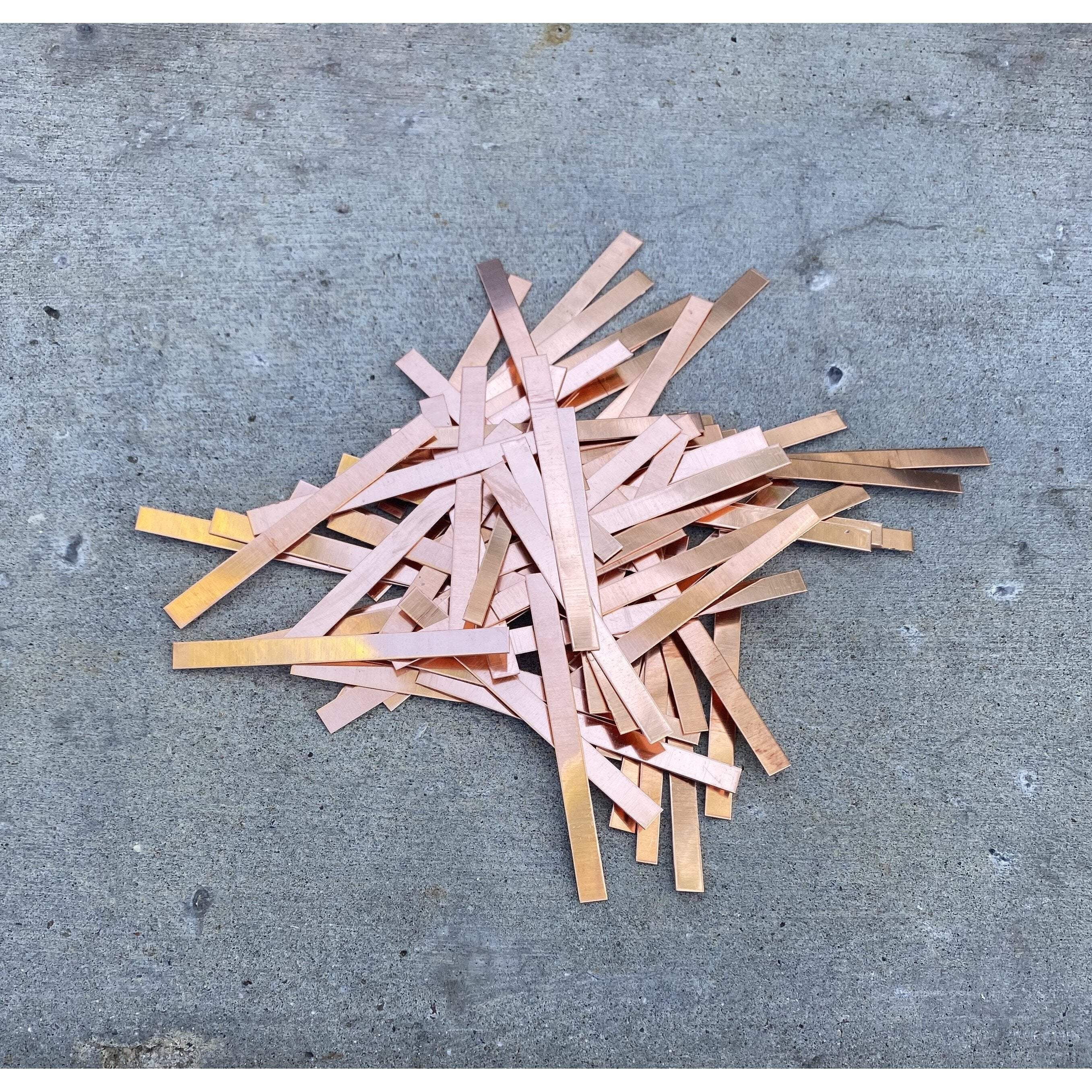 Copper Blank Bars 3"x.25" 20 pack Made from 16oz copper (24 gauge)