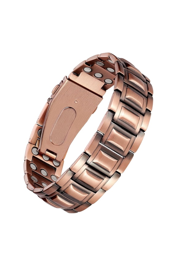 Copper Bracelet of Men, Magnetic Bracelet 99.99% Pure Copper Magnetic Bracelets, Adjustable Length