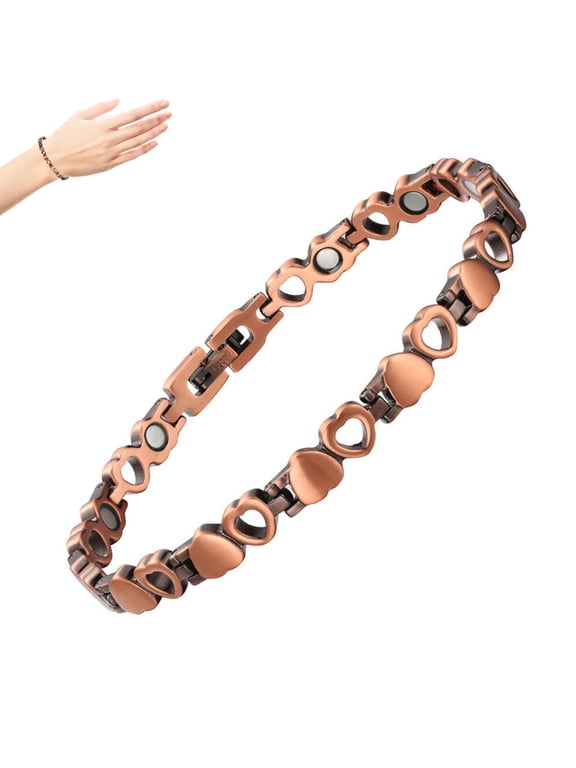 Copper Bracelets for Women, Pure Copper Bangles with 3500 Gauss Magnets, Jewelry Gift for Ladies