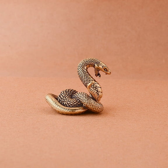 Copper Brass Mini Snake Antique Bronze Decor Figurines For Interior Decoration Desktop Ornament Pure Copper Miniatures Statue