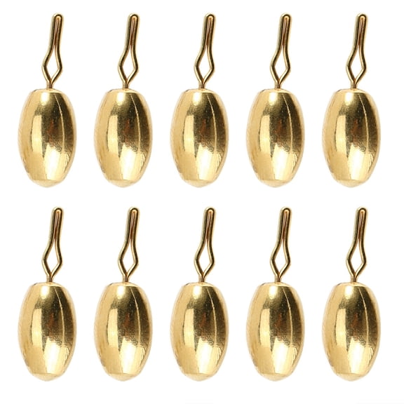 Copper Brass Sinker Weights, Reasonable Design For Wider Applications Ensures Ease Of Use, Portable Fishing Tackle Accessory With Durable Material Offers Anticorrosion And Wear