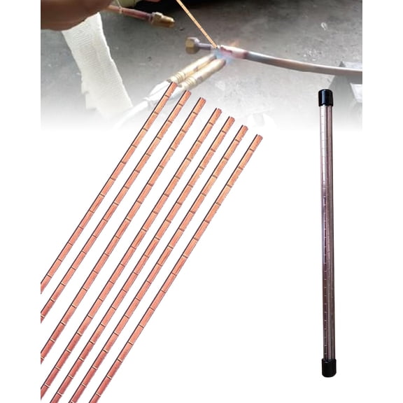 Copper Brazing Rod 7 Rods Rods for HVAC BCuP-2 (13.78"*1/8"*1/16") Solder Refrigeration & Pipe Repair