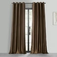 thumbnail image 1 of Copper Brown Grommet Blackout Faux Silk Taffeta Curtain (1 Panel), Copper Brown, 50W X 120L, 1 of 7