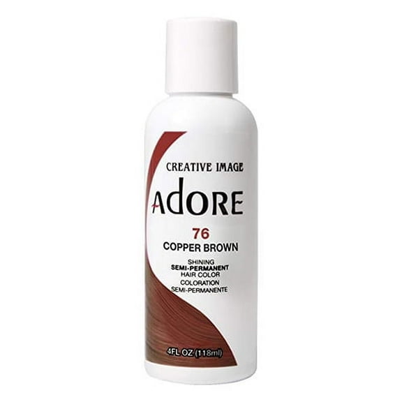 Copper Brown Semi-Permanent Haircolor # 76 by Adore, 4 Oz