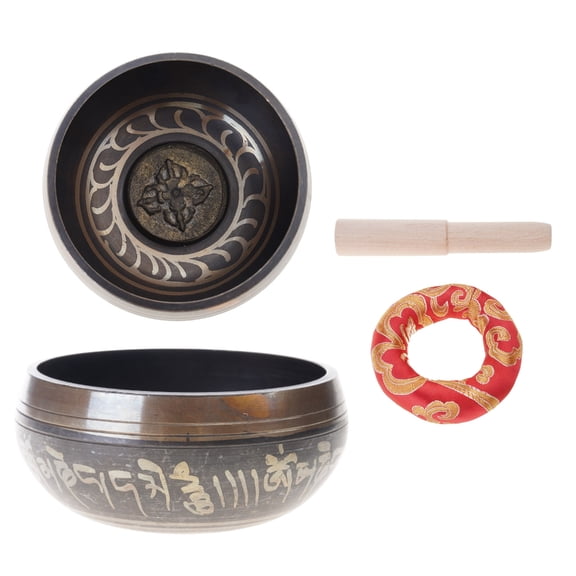 Copper Buddha Sound Bowl 1 Set Prayer Bowl Handmade Singing Bowl Presents Gifts