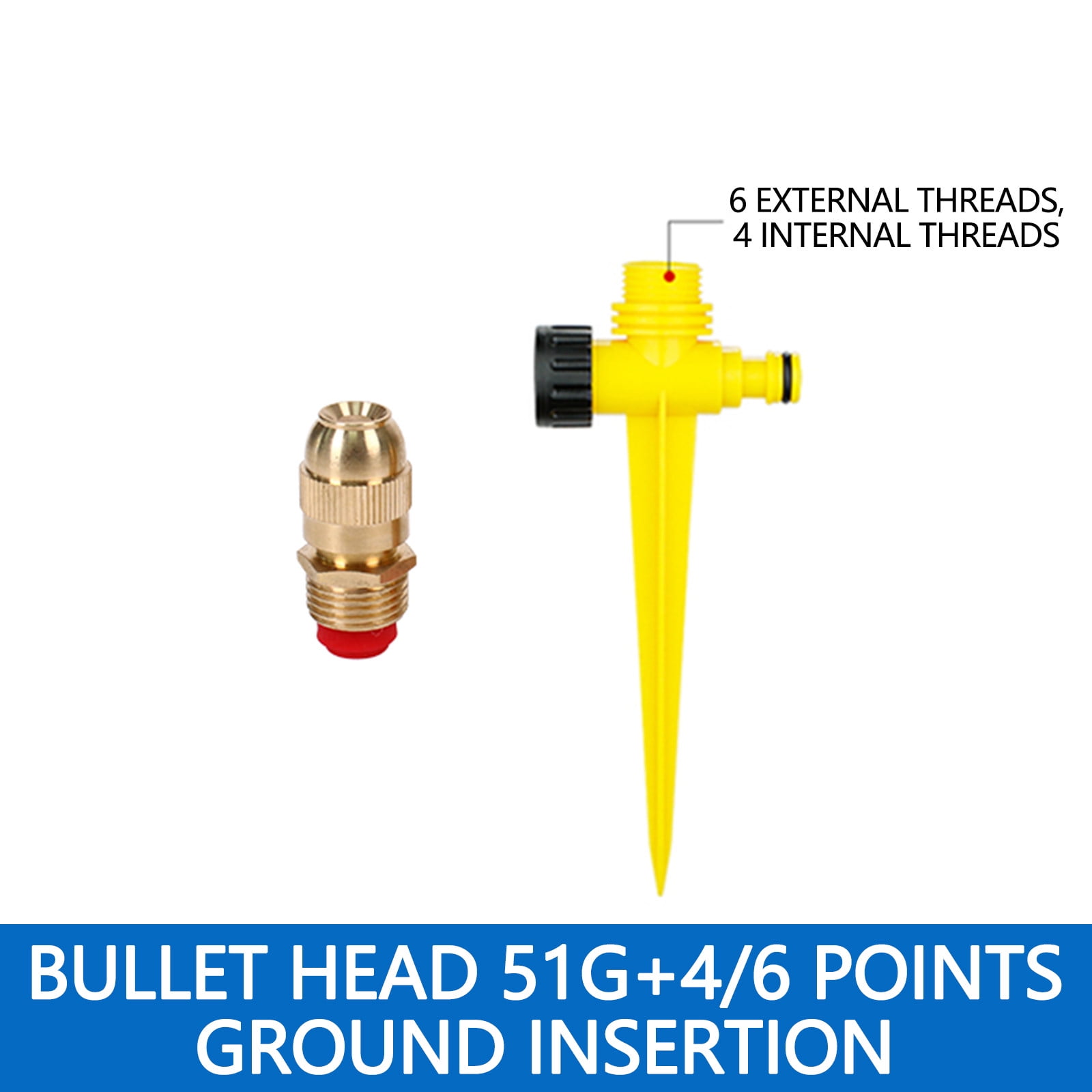 Copper Bullet Grass Sprinkler Hose Automatic Sprinkler Ground Plugin