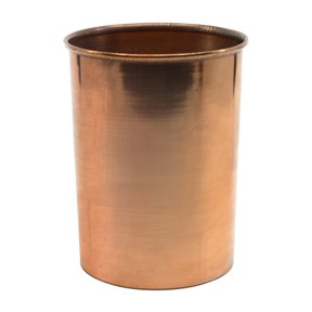Copper Calorimeter, 4" x 2.75" - Rolled Rim & Parallel Sides - No Stirrer Included - Eisco Labs